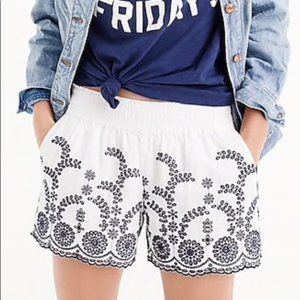 J.Crew Embroidered Pull-On Shorts XXS